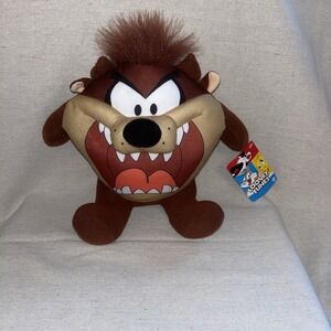 TAZ Tasmanian Devil Plush Doll Figure Looney Tunes Space Jam Warner Bros 7"